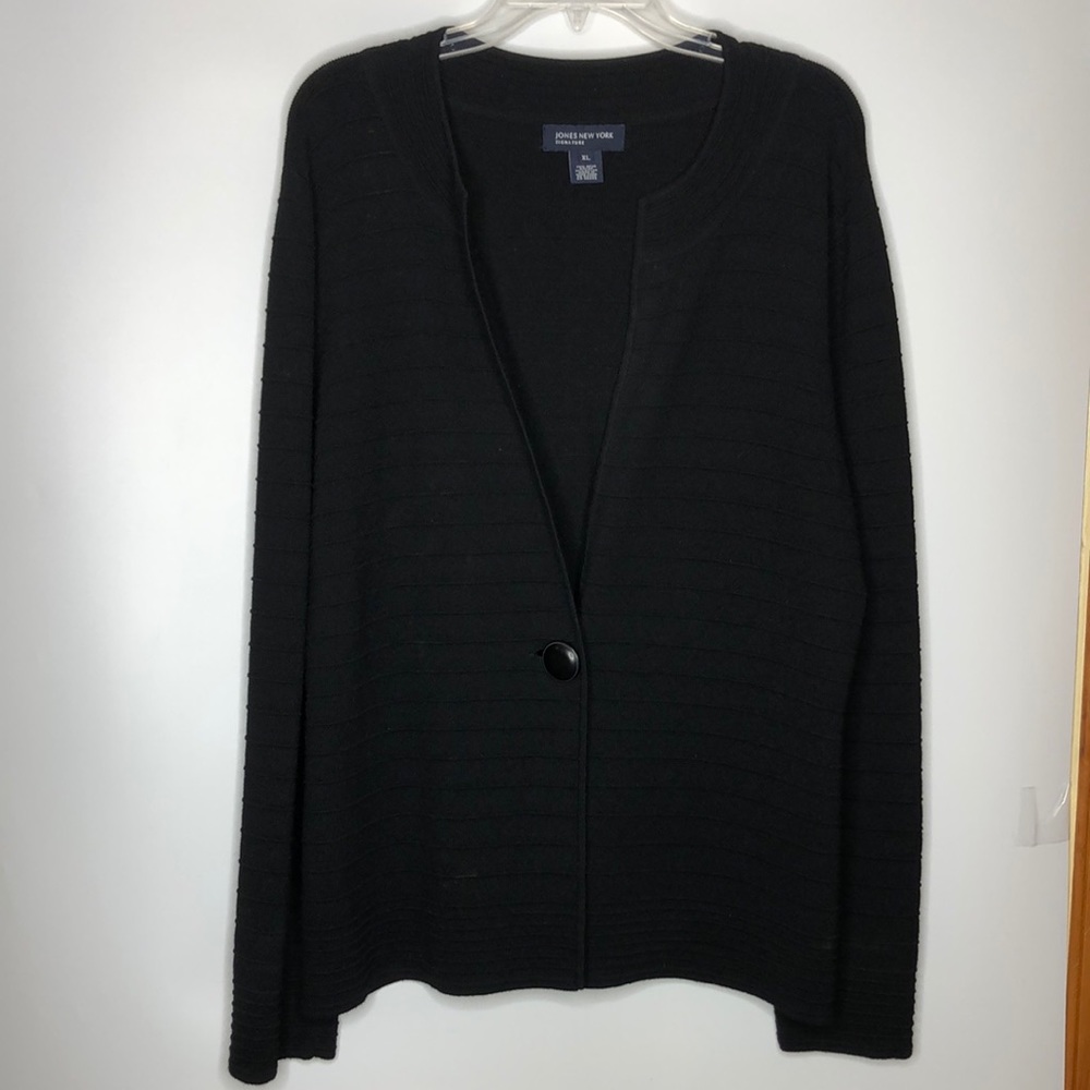 Jones NY Sweater Designer Black XL PLUS SIZE